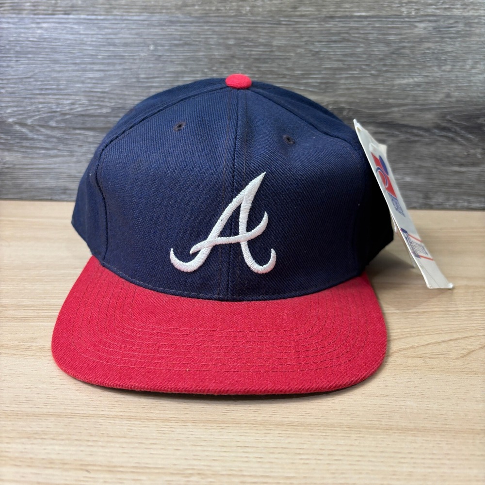 Atlanta Braves Hat Cap Fitted 7 3/8 Blue‎ Wool Blend Sports Specialties NWT *